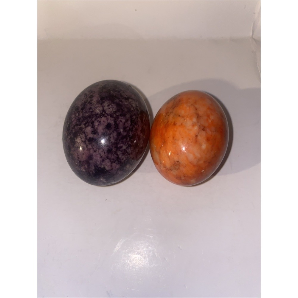 Vintage  Marble Alabaster Eggs